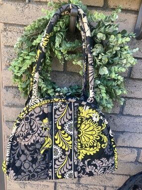 Vera Bradley Citron & Black Snap Shoulder Bag